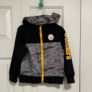 NFL Kids Steelers zip up hooded sweatshirt